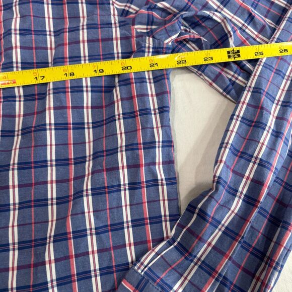 Hugo Boss Button Up Shirt Men's Size L Purple Lavender check Pattern - Picture 4 of 14